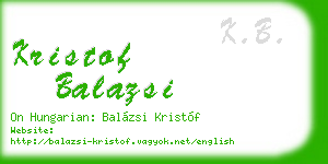 kristof balazsi business card